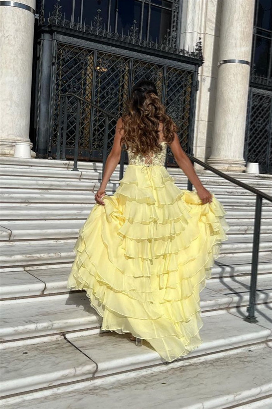 Sweetheart Neck Long Chiffon Prom Dresses Lace Women Dresses main image 0