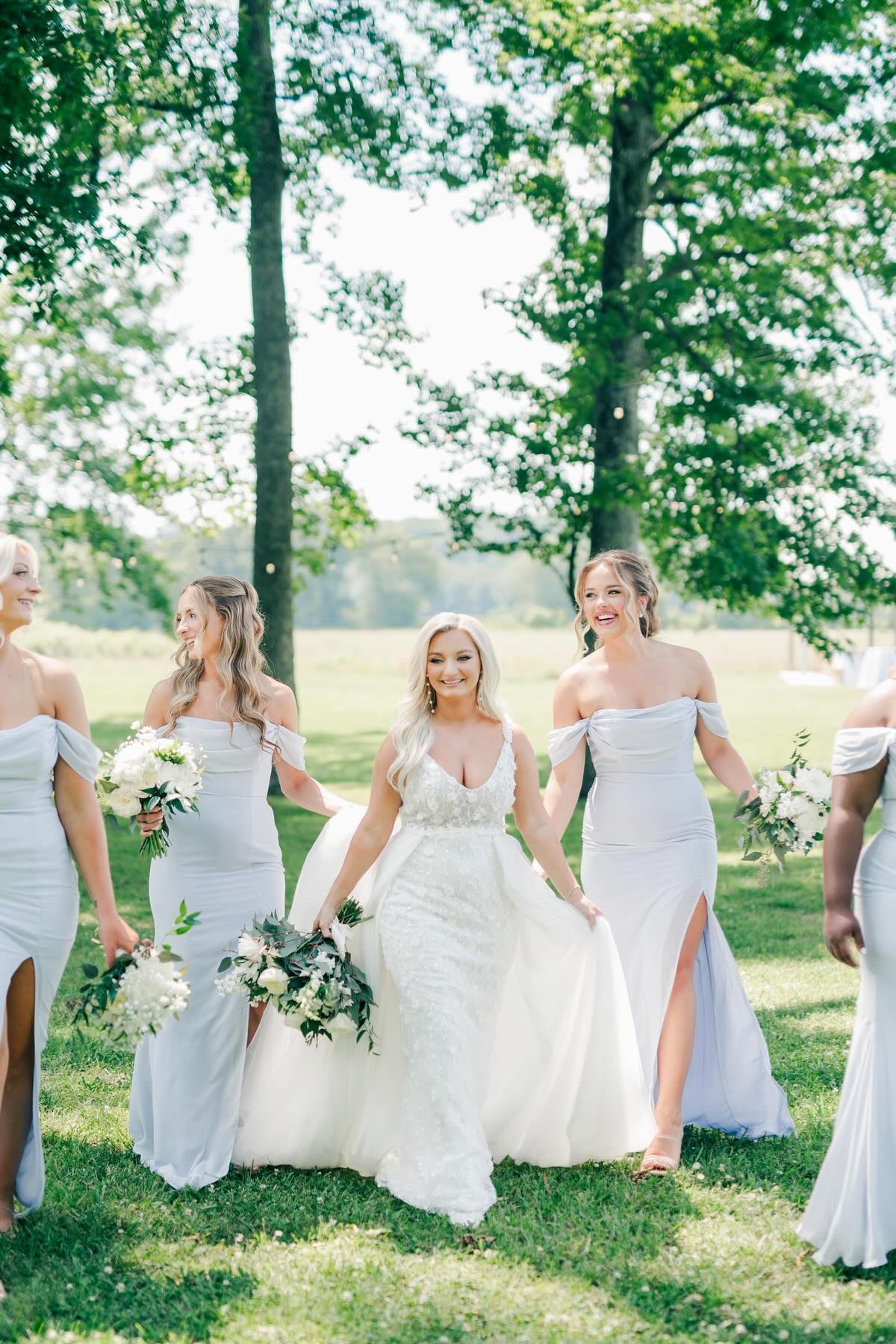 Off the Shoulder Ice Blue Cowl Neck Bridesmaid Dress PollyBoutique Off the Shoulder Ice Blue Cowl Neck Bridesmaid Dress PollyBoutique
