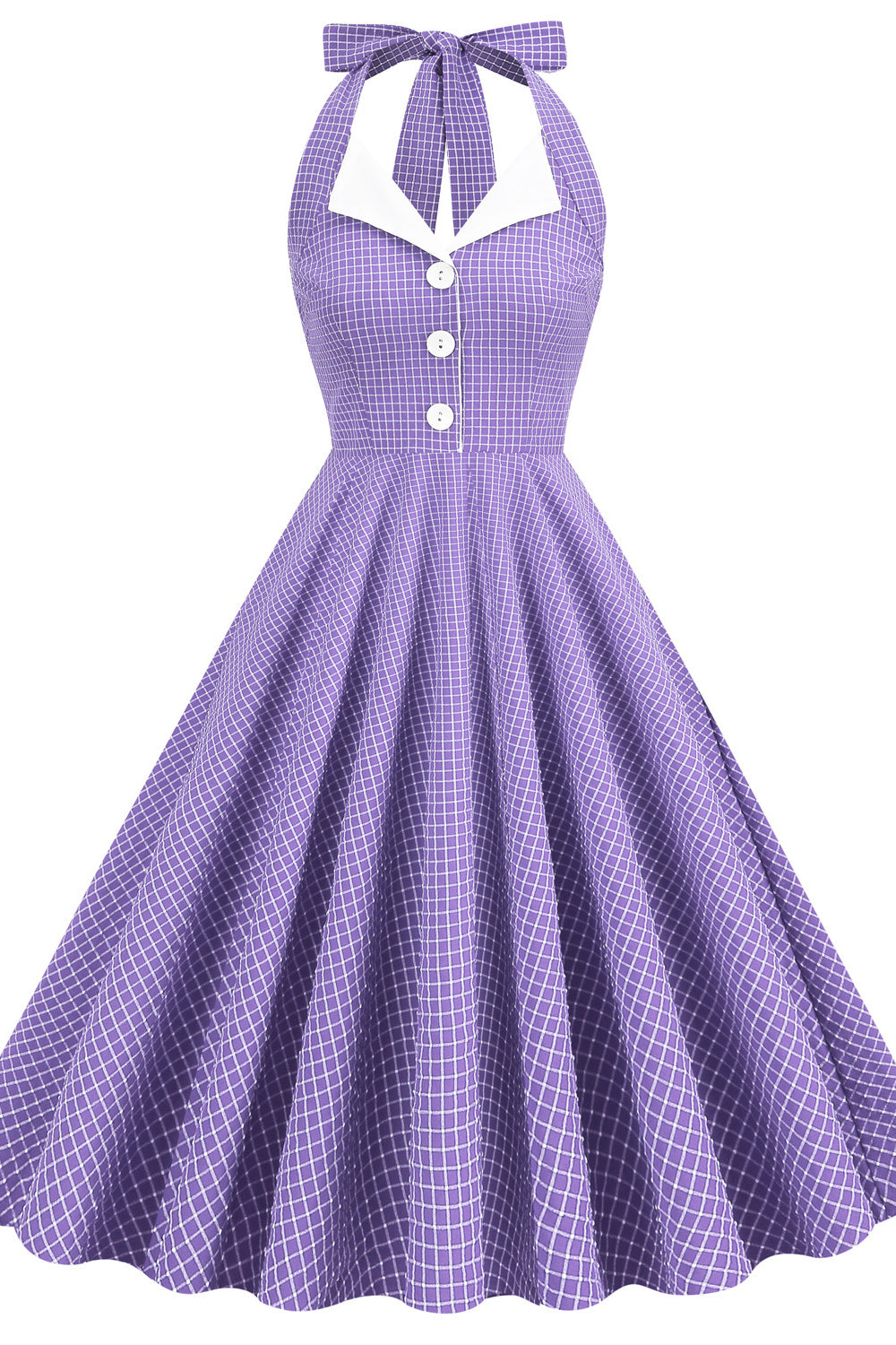 open lace back dress Retro Plaid Vintage Dresses From the 50s 60s and 70s