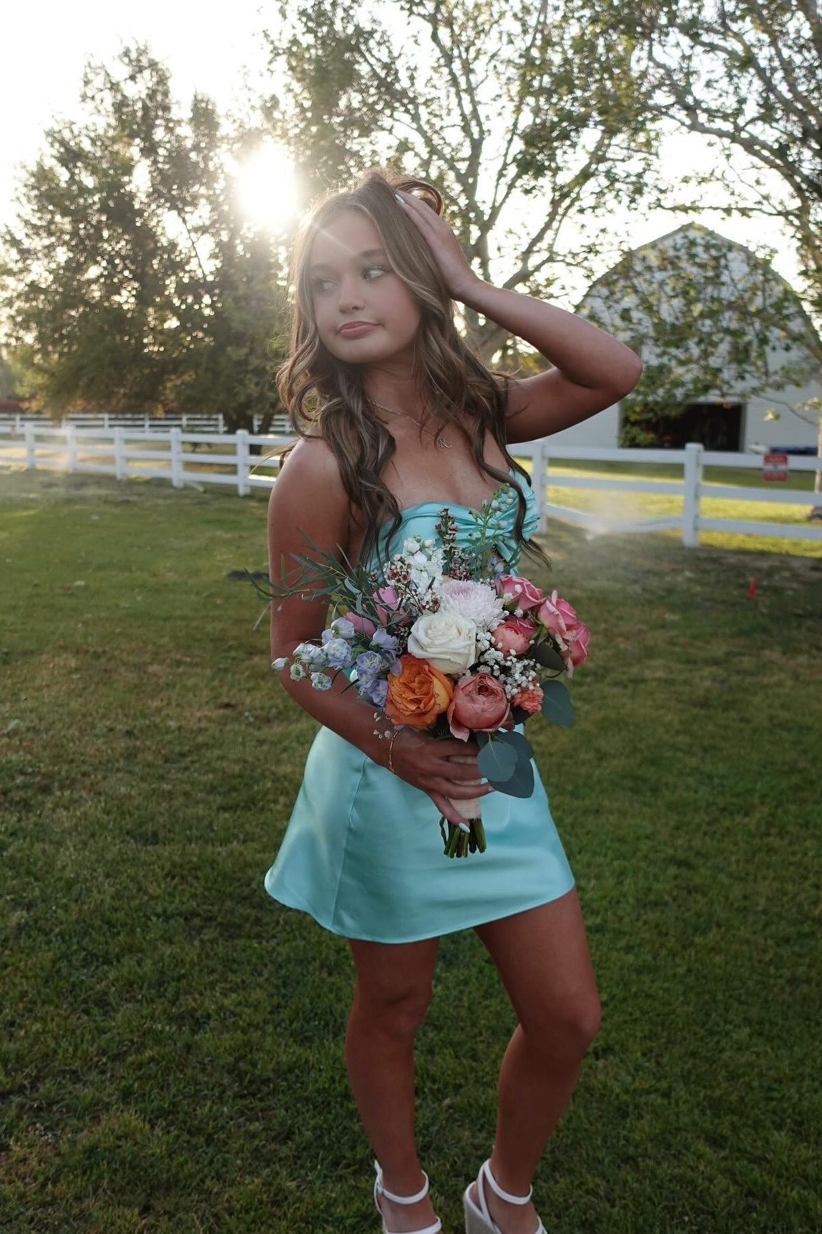 green emerald velvet dress Aqua
