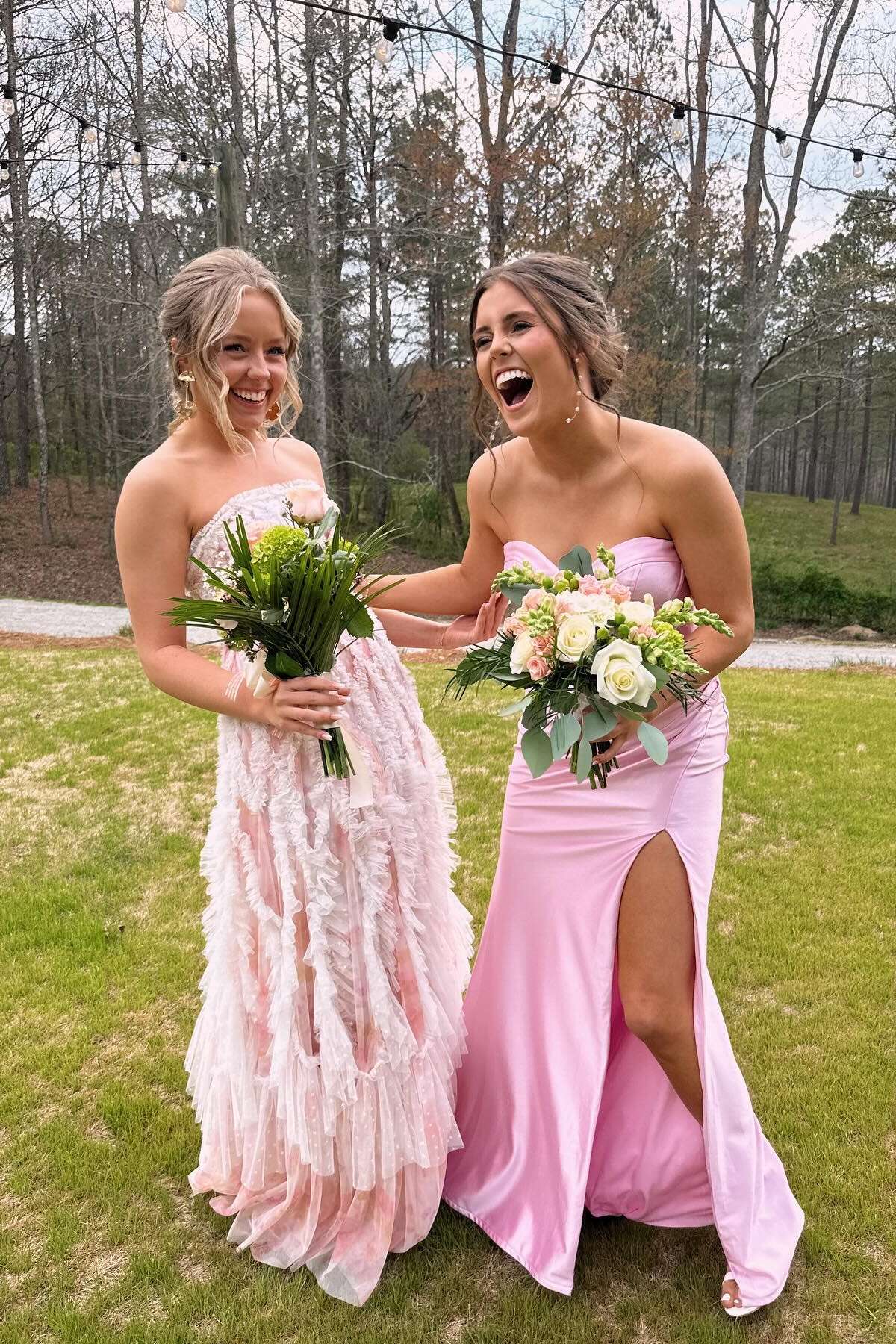 blush pink ruched dress ASOS DESIGN mesh asymmetric neck off shoulder ruched maxi dress in light pink