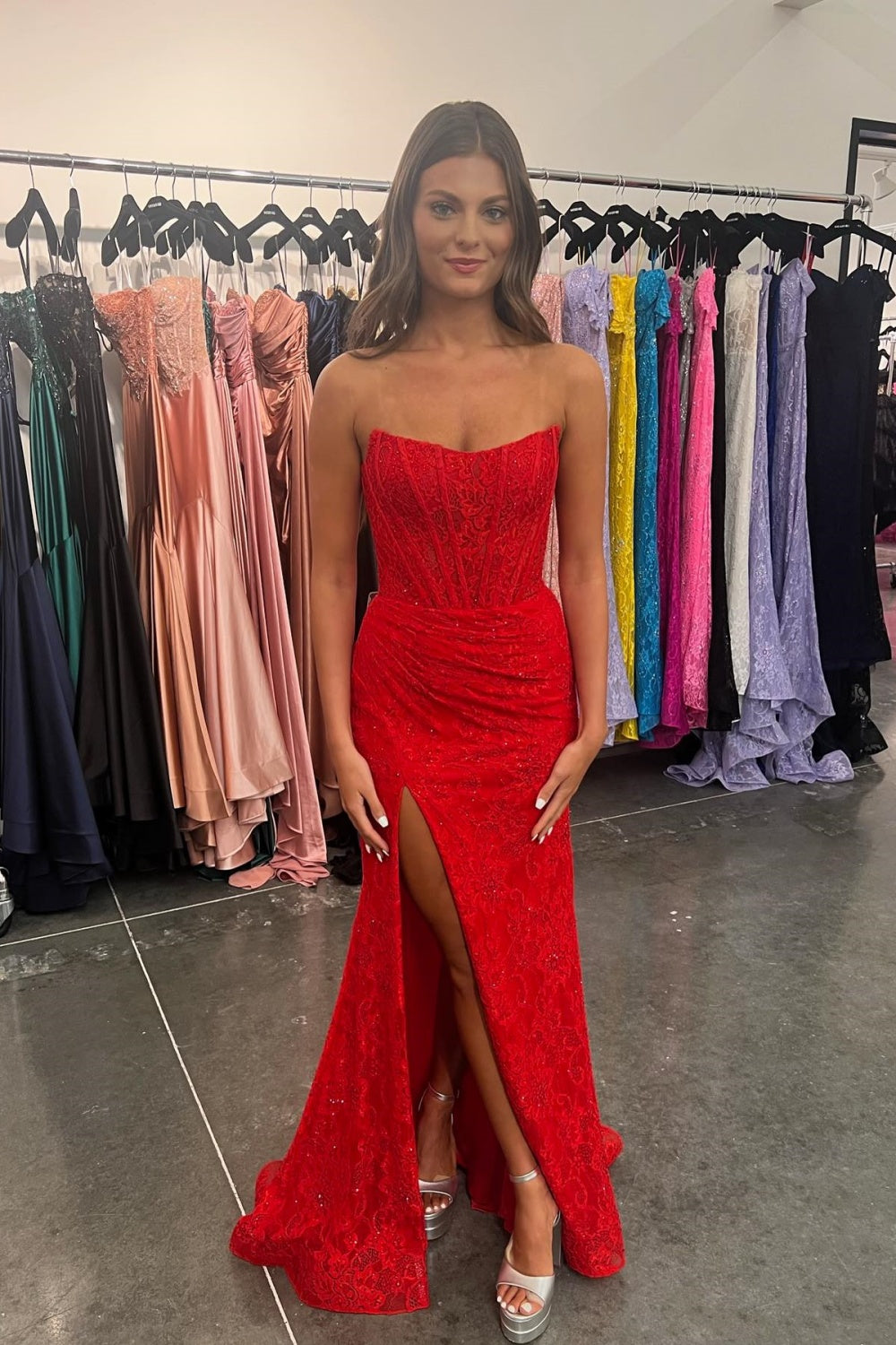 Emerald Grace Strapless Dress main image 0