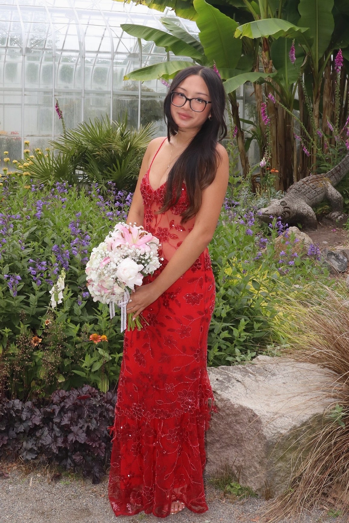 see through beaded dress Chic and Holland HF110363