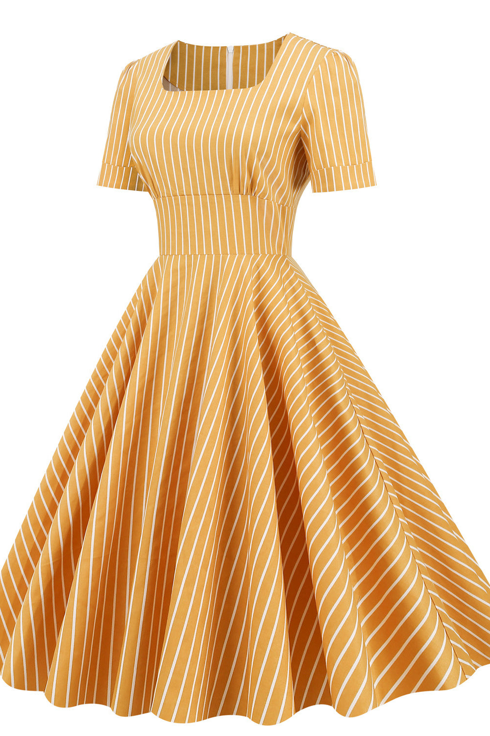 Yellow 1950s Plaid High Waist Vintage Dress – PollyBoutique