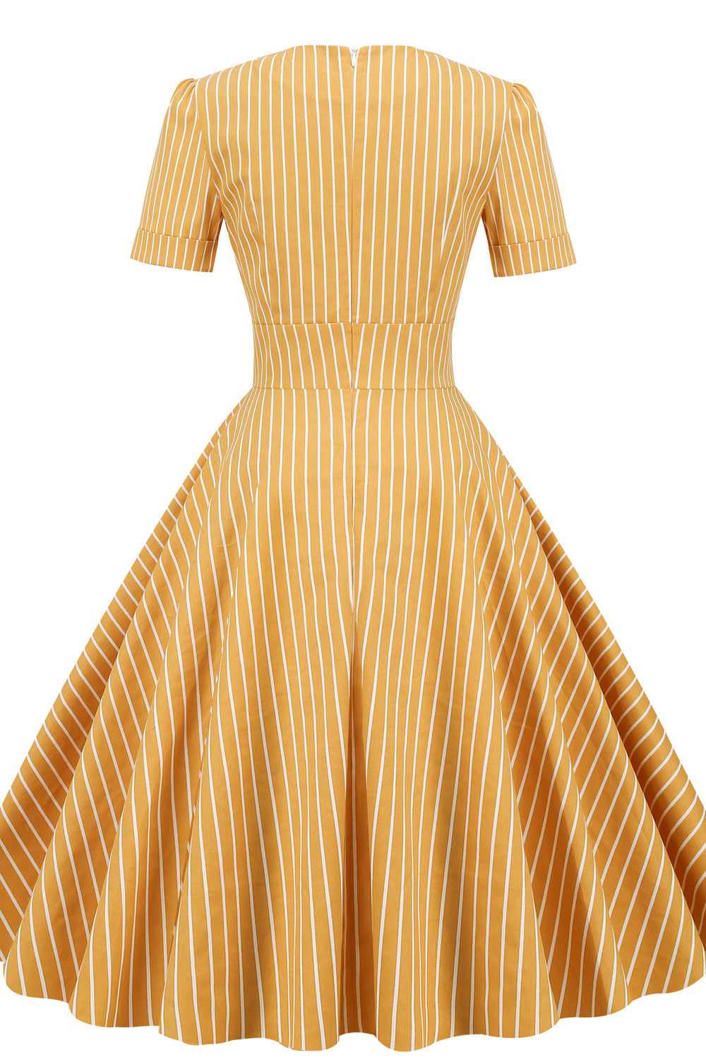Yellow 1950s Plaid High Waist Vintage Dress – PollyBoutique