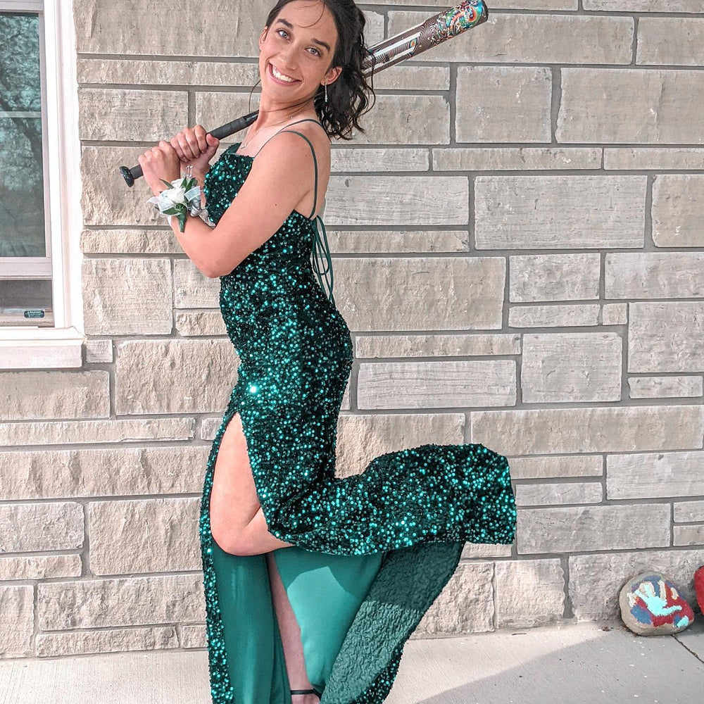 
                      
                        Dark Green Sequin Mermaid Long Prom Dress
                      
                    