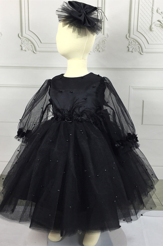 
                      
                        3/4 Sleeves Dusty Pink Dress with Feather and Beaded
                      
                    