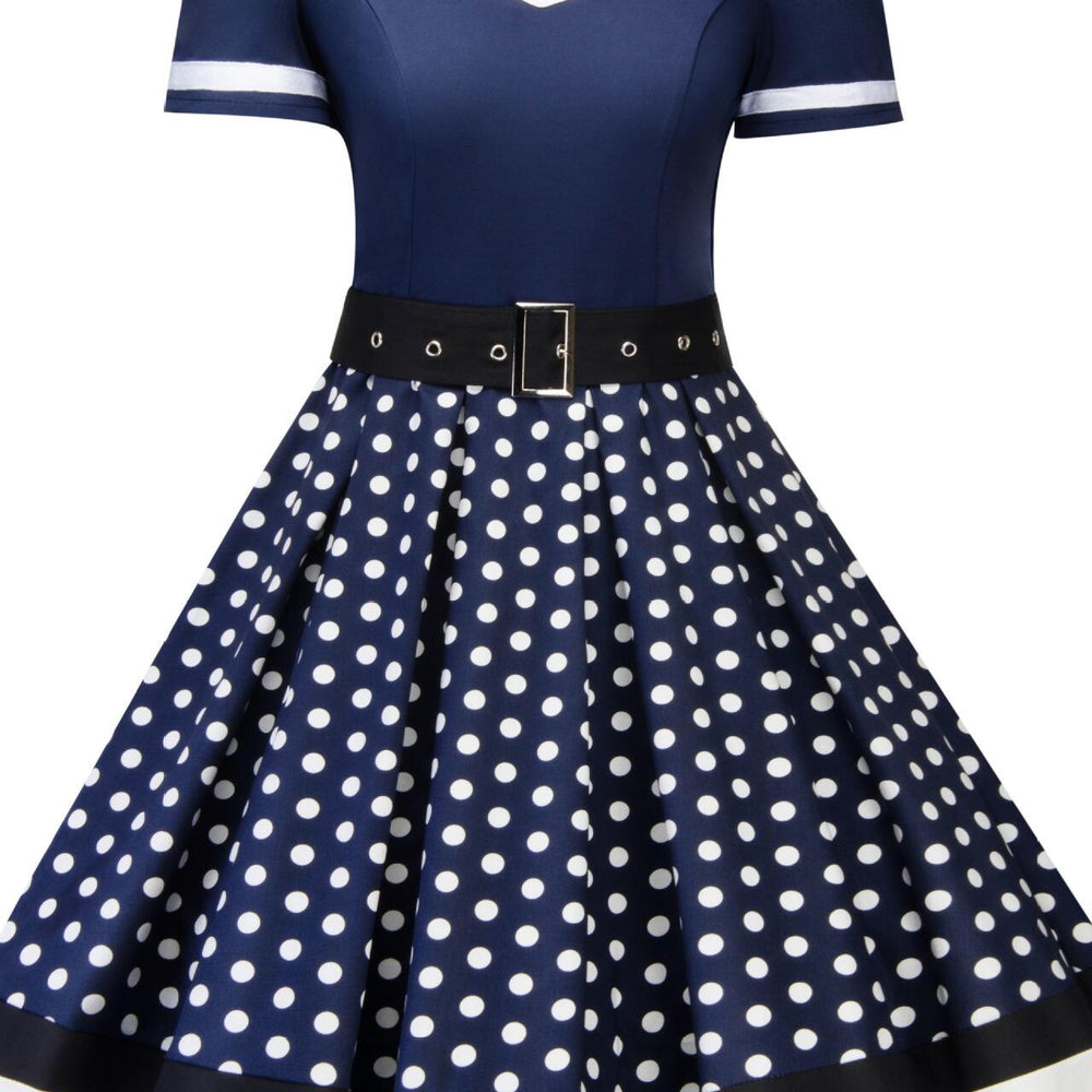 
                      
                        Black 1950s Polka Dots V Neck Vintage Dresses
                      
                    