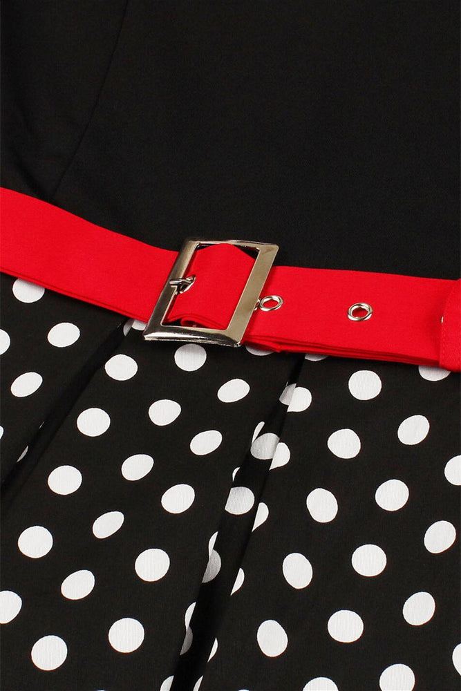
                      
                        Black 1950s Polka Dots V Neck Vintage Dresses
                      
                    