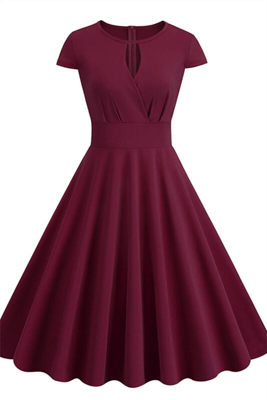 
                      
                        Blue 1950s Keyhole Cap Sleeve Vintage Dress
                      
                    