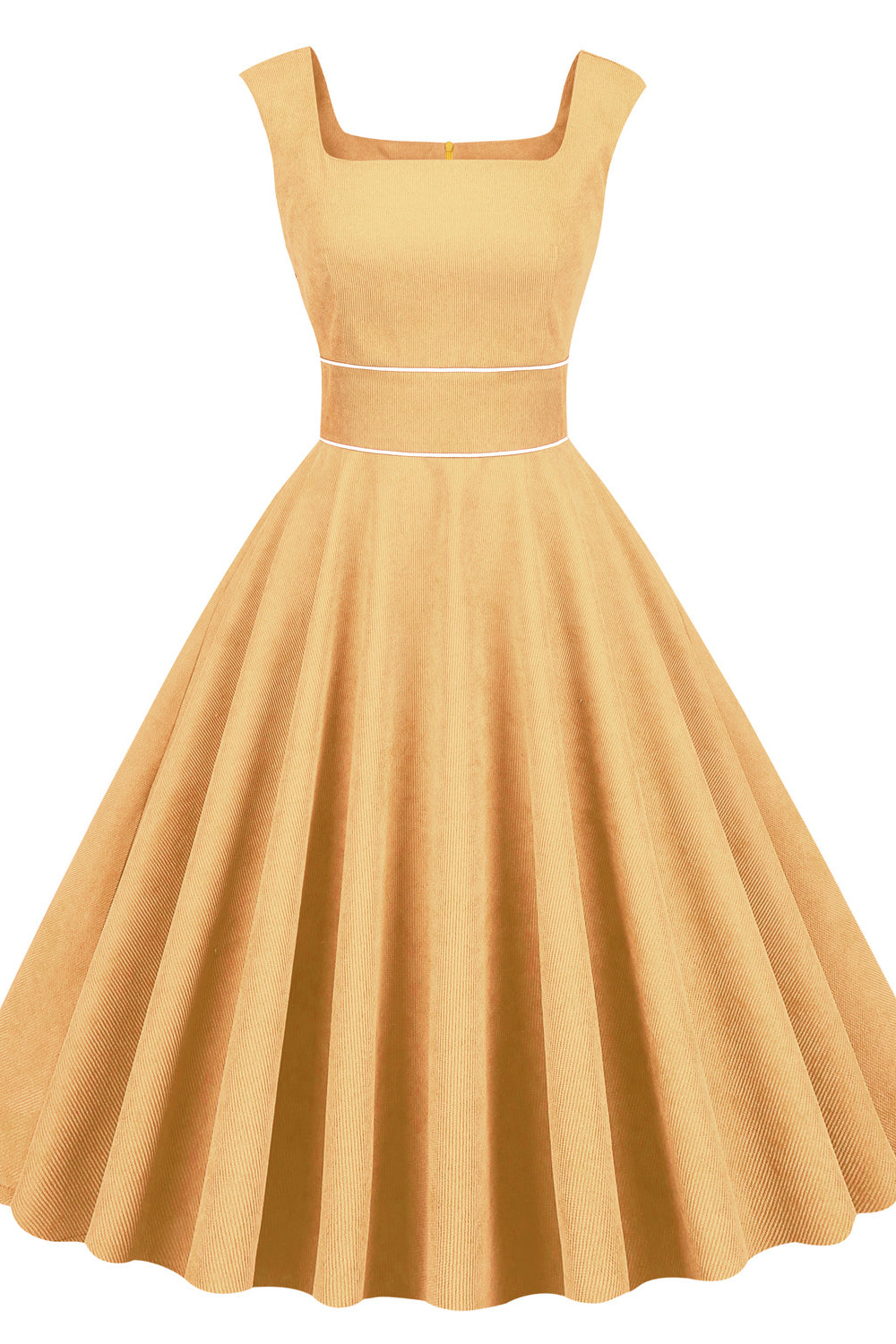 1950s dresses for women Blue 1950s Sleeveless Vintage Dress With Pockets – PollyBoutique