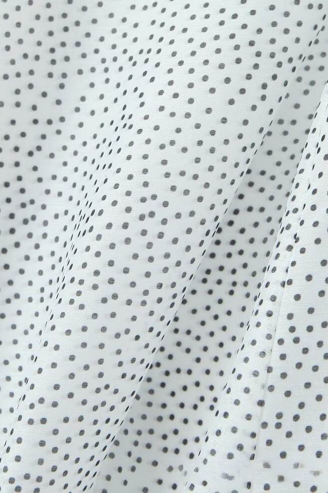 
                      
                        Bow Straps Polka Dots Pleated A-line Short Dress
                      
                    