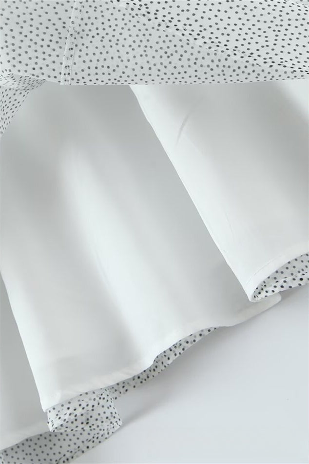 
                      
                        Bow Straps Polka Dots Pleated A-line Short Dress
                      
                    