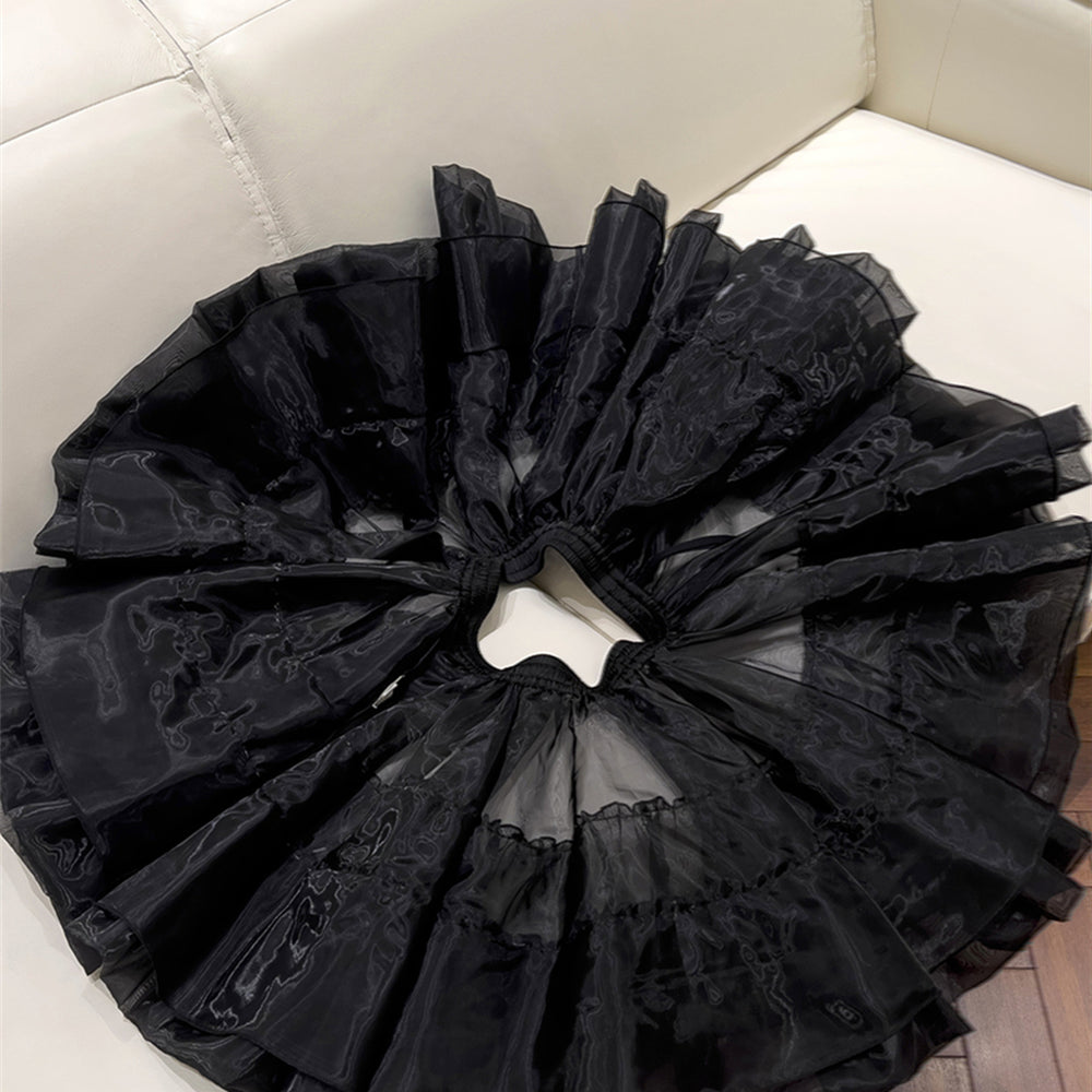 
                      
                        Bow Tie Black Pleated A-line Short Dress
                      
                    