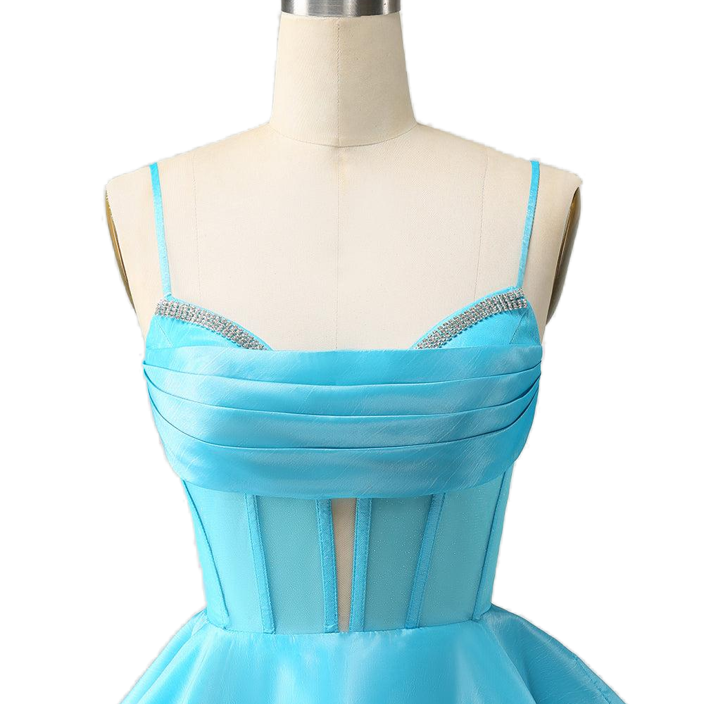 
                      
                        Bright Blue Cowl Neck A-line Short Party Dress
                      
                    