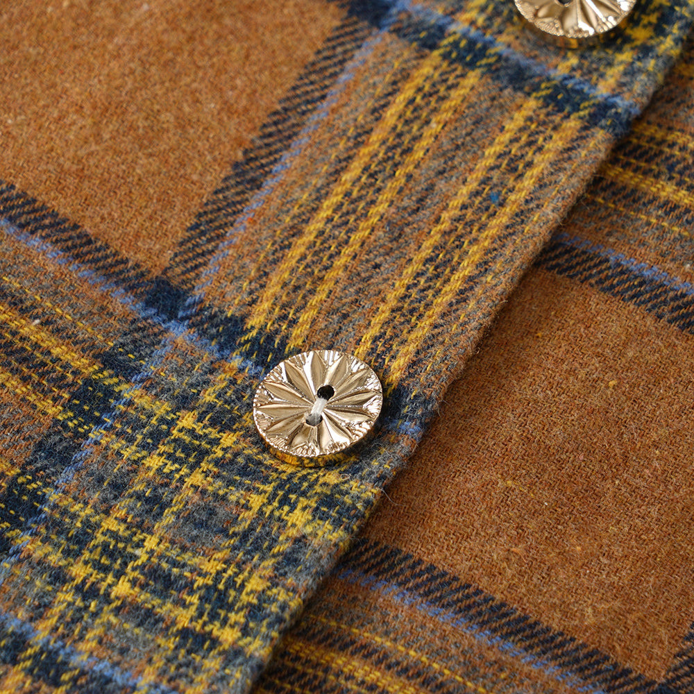 
                      
                        Brown 1950s Plaid 3/4 Sleeve Vintage Dress
                      
                    