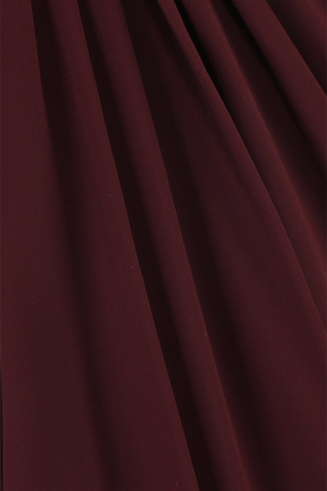 
                      
                        Brown Ruched Velvet and Mesh Patchwork Long Dress
                      
                    