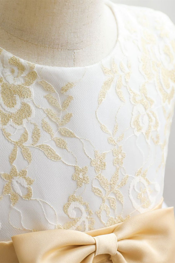 
                      
                        Cap Sleeves Light Yellow Tiered Flower Girl Dress
                      
                    