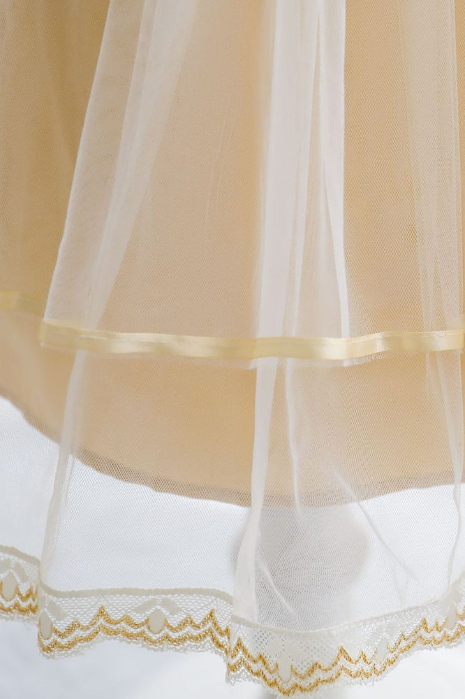 
                      
                        Cap Sleeves Light Yellow Tiered Flower Girl Dress
                      
                    