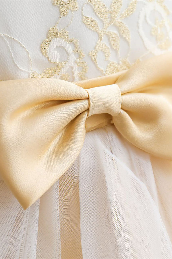 
                      
                        Cap Sleeves Light Yellow Tiered Flower Girl Dress
                      
                    