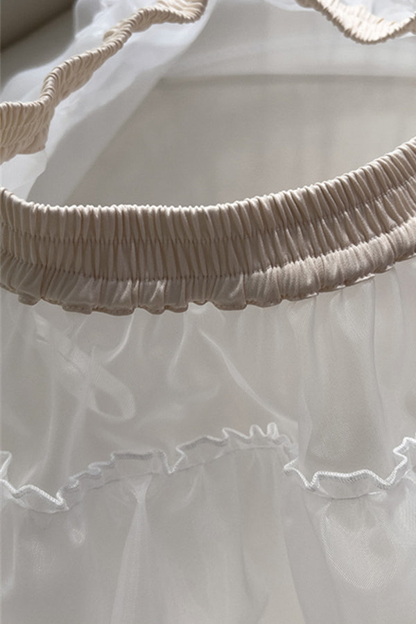
                      
                        Cold Shoulder White Sequin Tulle Short Dress
                      
                    