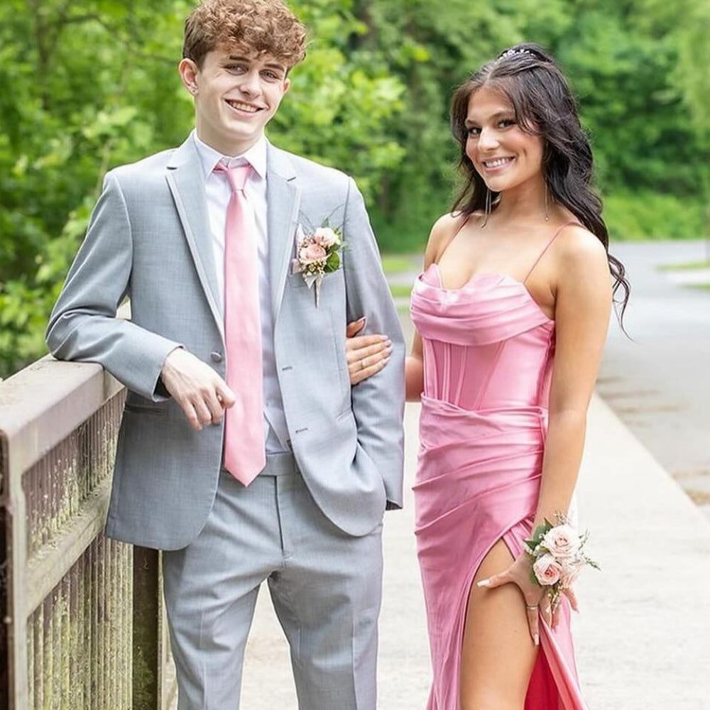 
                      
                        Cowl Neck Rose Ruched Mermaid Long Dress with Slit
                      
                    