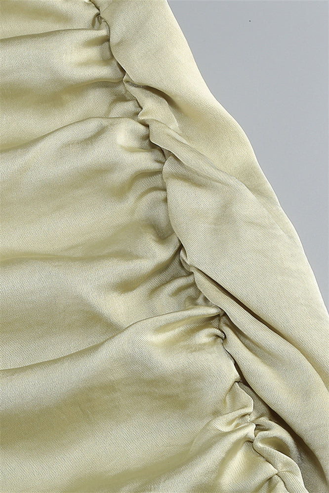 
                      
                        Cowl Neck Sage Green Sheath Long Dress with Slit
                      
                    