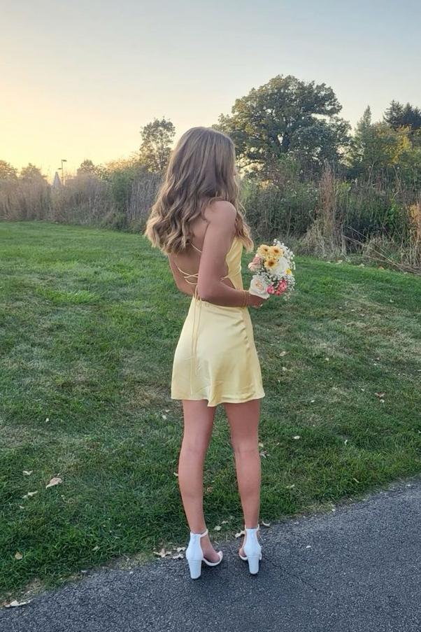 Cowl Neck Emerald Green A-line Short Dress