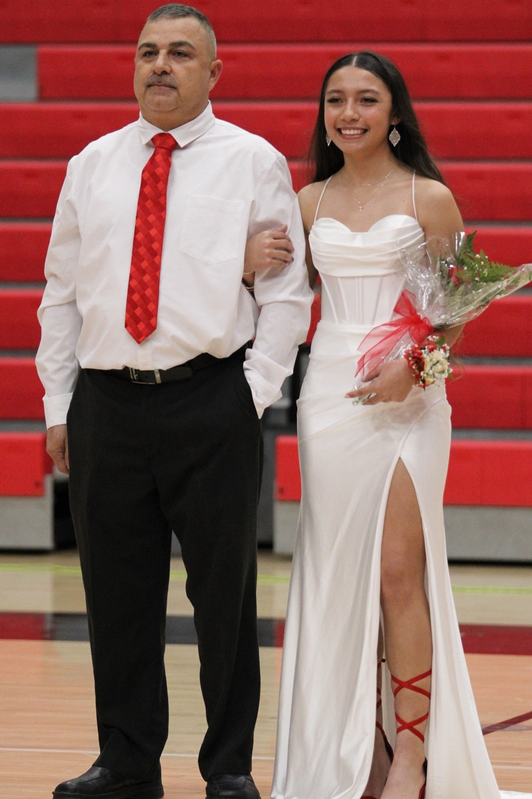 Cowl Neck Rose Ruched Mermaid Long Dress with Slit