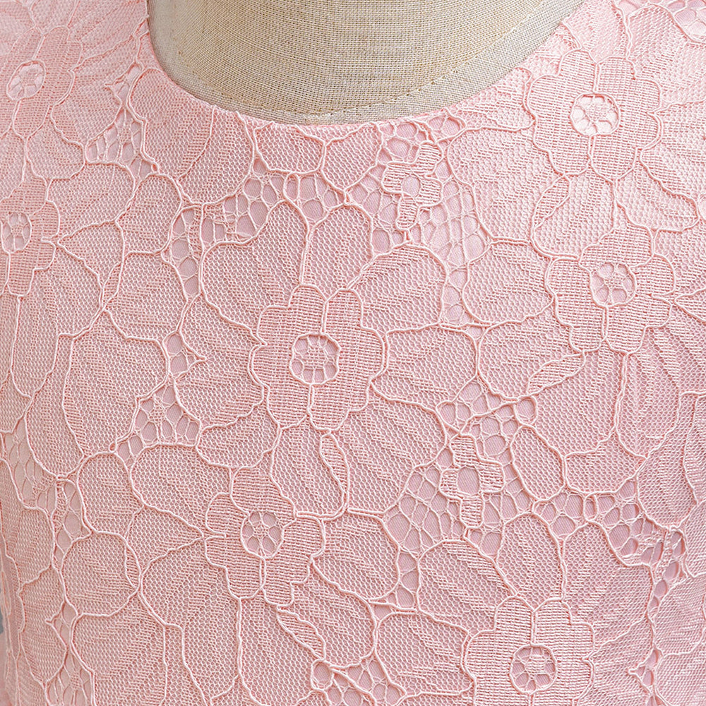 
                      
                        Crew Neck Pink Embroidery Flower Girl Dress
                      
                    