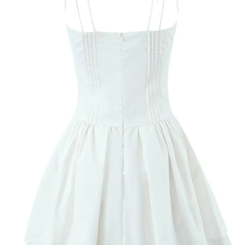 
                      
                        V-neck Yellow Lace-up Ruffle Short Dress
                      
                    