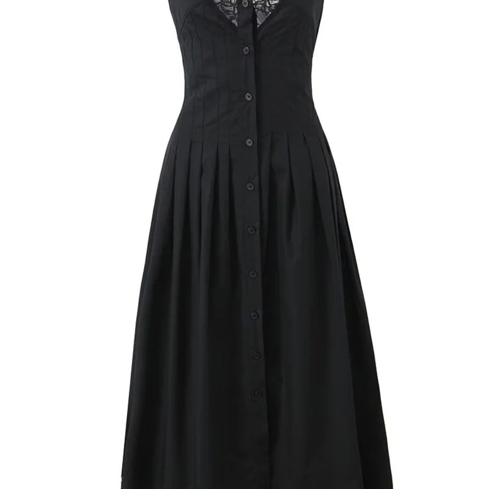 
                      
                        Plunge Neck White Lace Splicing Long Dress
                      
                    