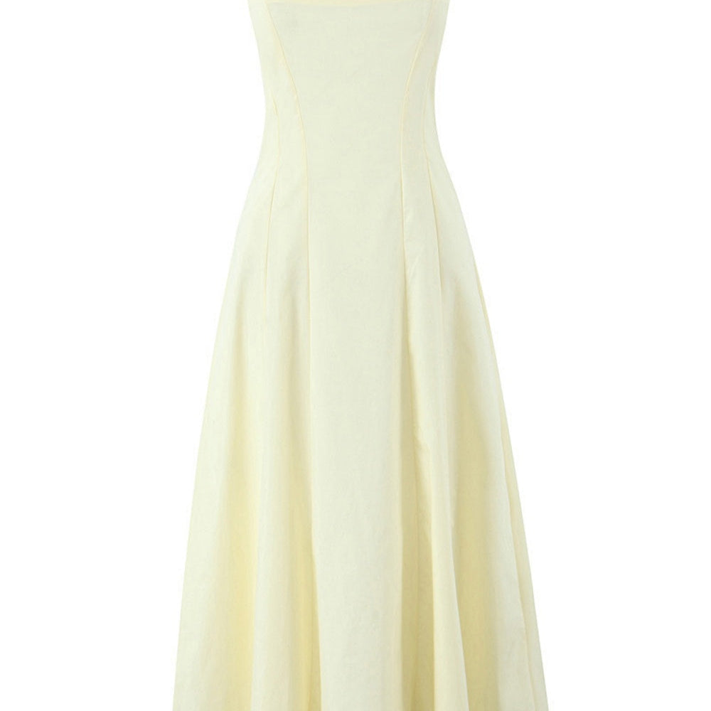 
                      
                        Spaghetti Strap Blue A-line Long Dress
                      
                    
