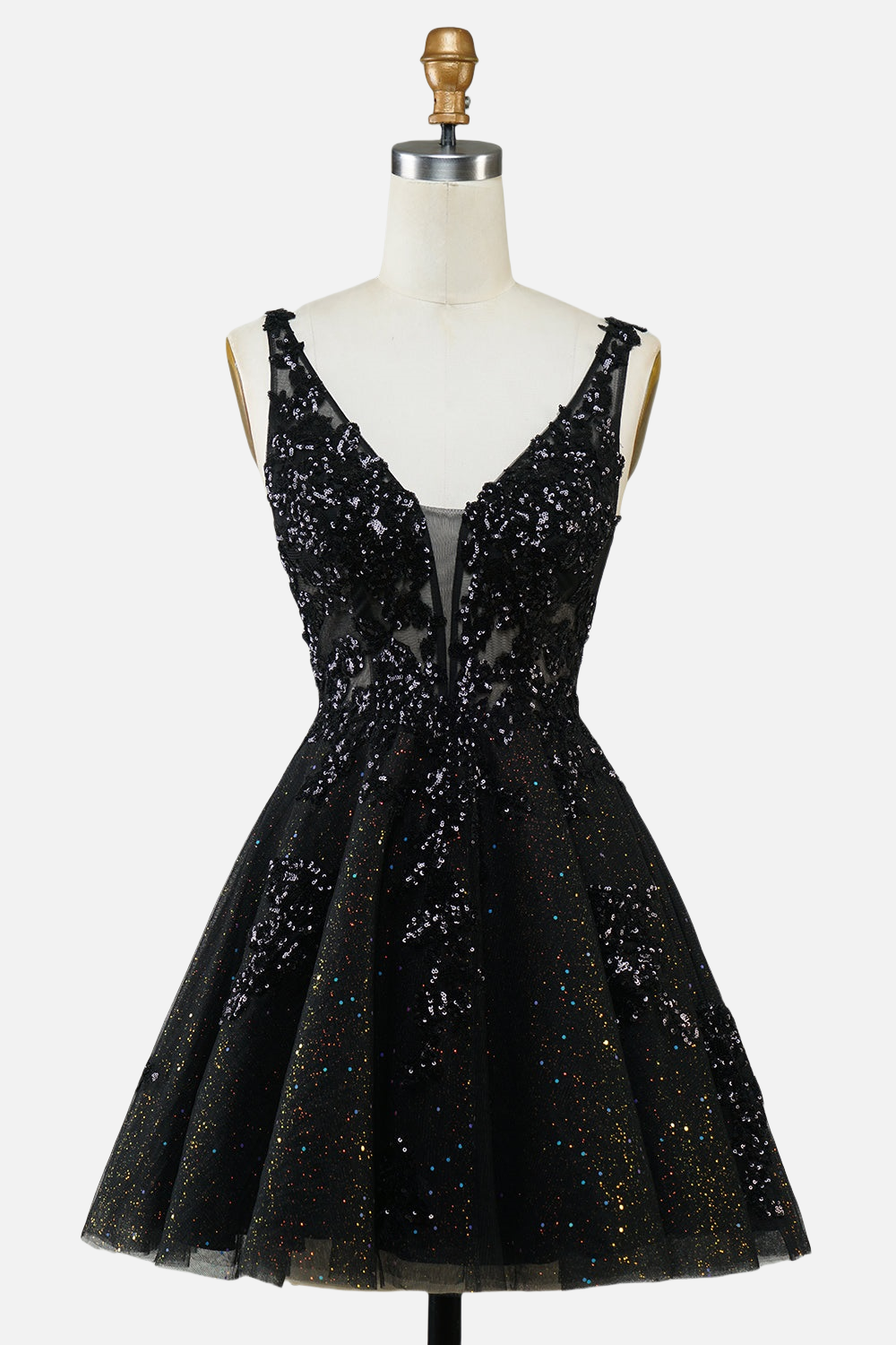 Dark Green Sequin Appliques Short Homecoming Dress PollyBoutique Dark Green Sequin Appliques Short Homecoming Dress PollyBoutique