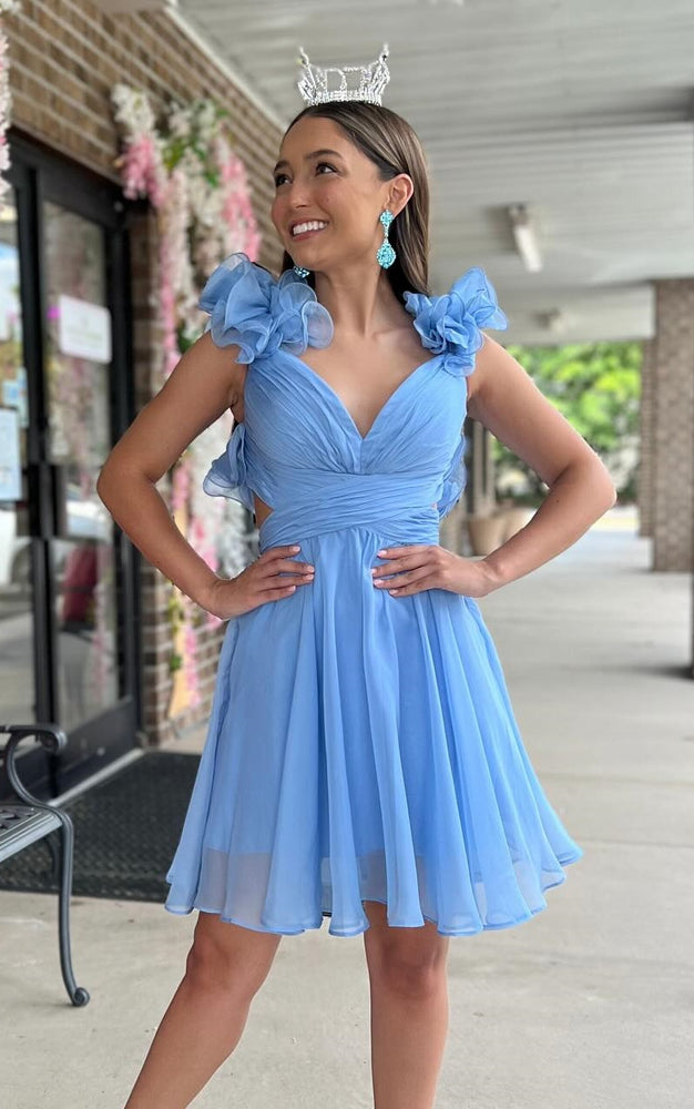 
                      
                        Hot Pink Short Chiffon Homecoming Dress
                      
                    