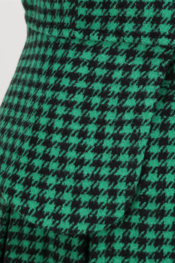 Green 1950s Plaid Long Sleeve Vintage Dress PollyBoutique Green 1950s Plaid Long Sleeve Vintage Dress PollyBoutique