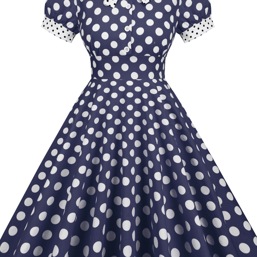 
                      
                        Green 1950s Polka Dots Pleated Swing Dress
                      
                    