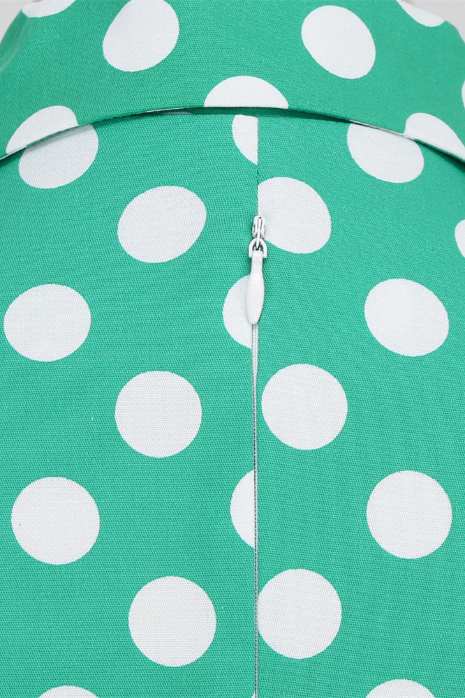 
                      
                        Green 1950s Polka Dots Pleated Swing Dress
                      
                    