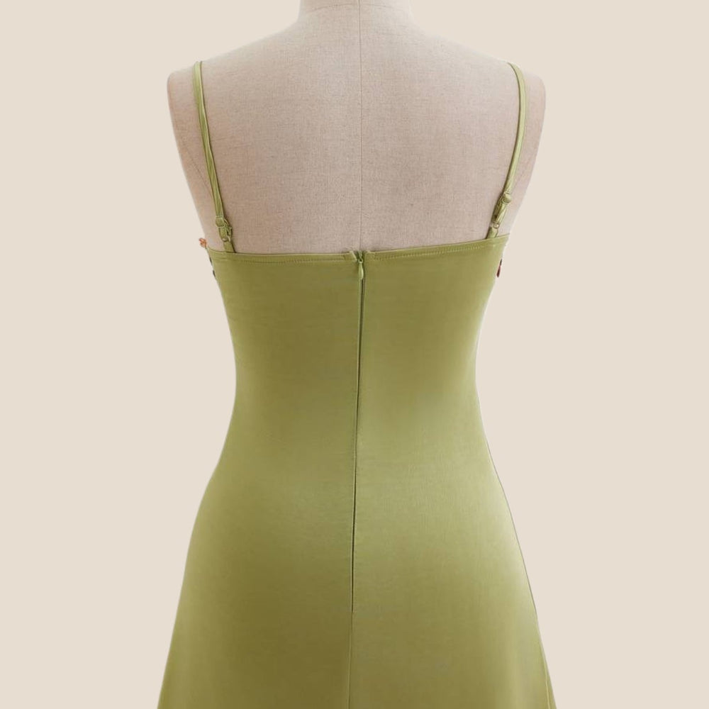 
                      
                        Green Floral Embroidery Short Princess Dress
                      
                    