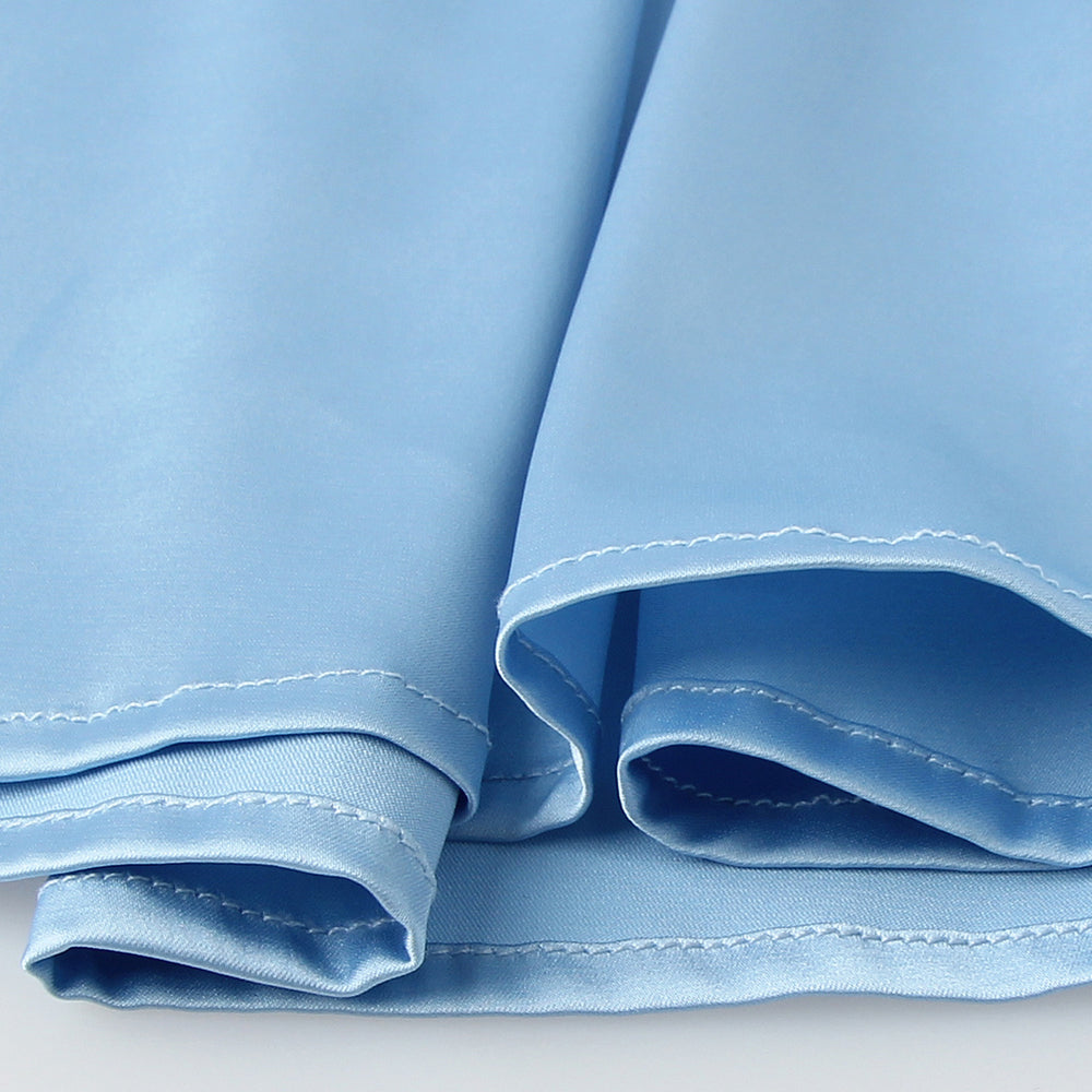 
                      
                        Halter Blue Lace Stitching A-line Long Dress
                      
                    