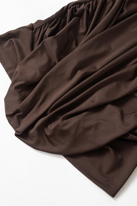 
                      
                        Halter Brown High Waist Mini Dress
                      
                    