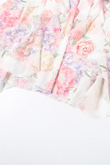 
                      
                        Halter Multicolor Irregular Hem Short Dress
                      
                    