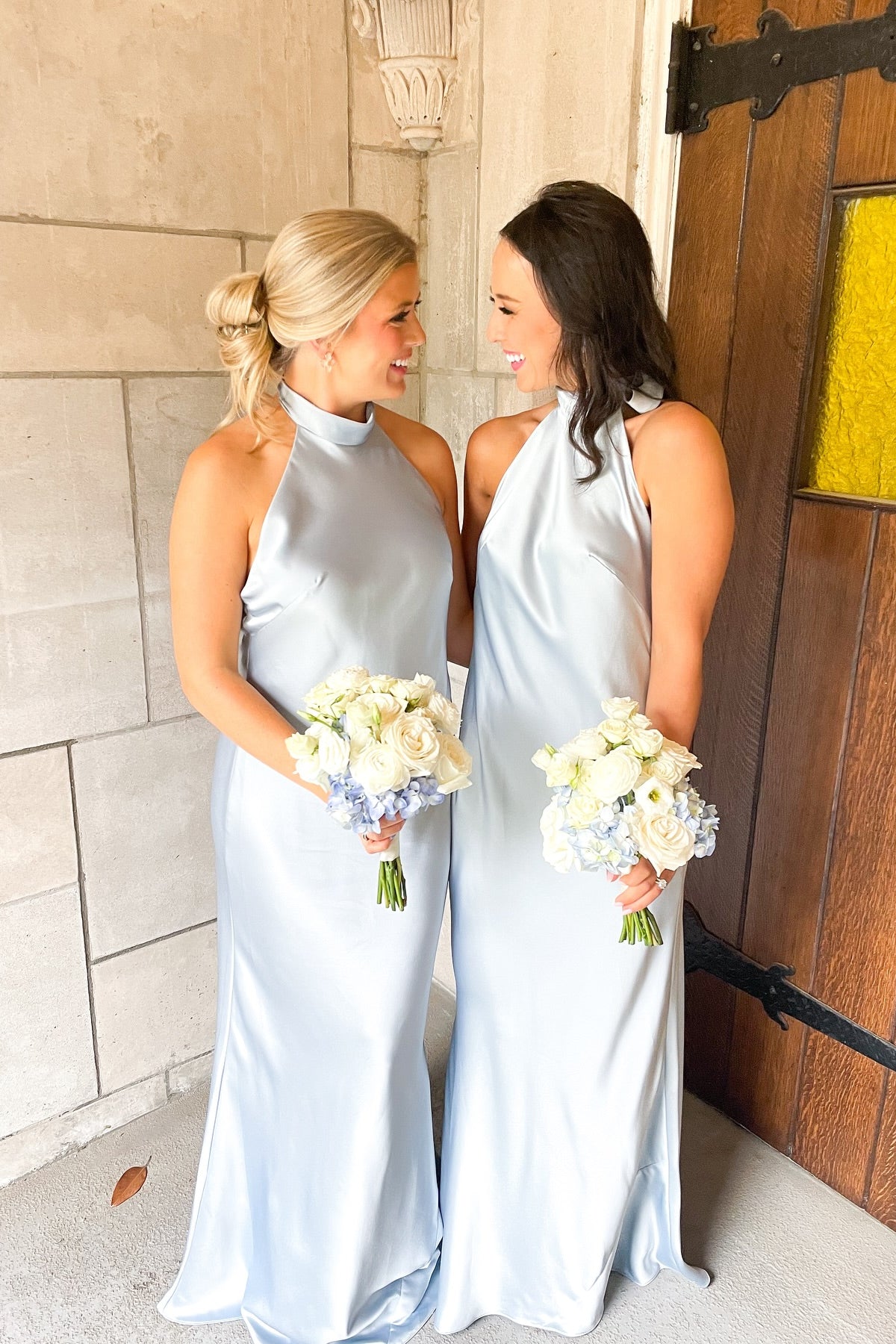 dusty blue halter dress Dusty Blue Halter Neck Off The Shoulder Lace Top Evening Dress