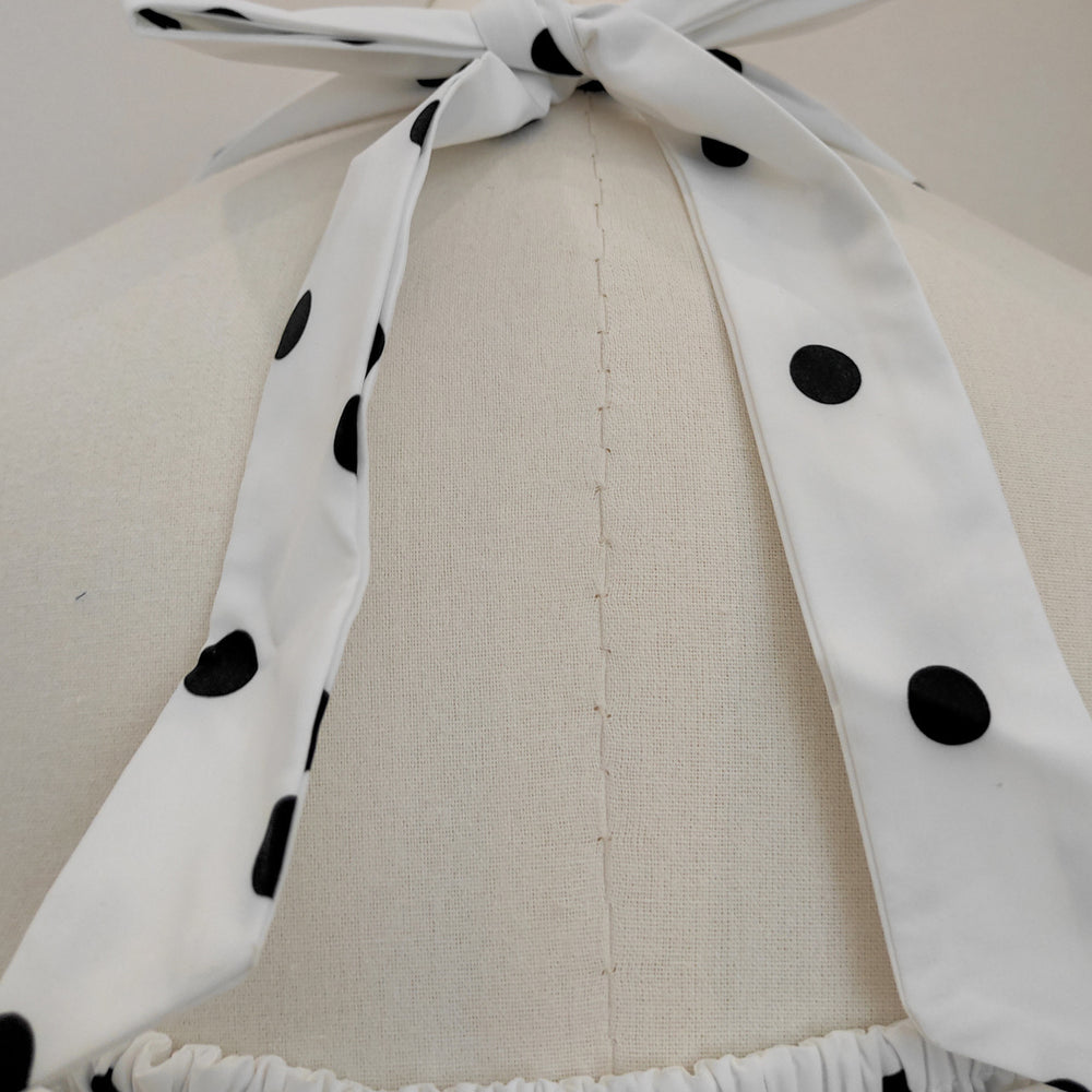 
                      
                        Halter Neck White Polka Dots A-line Tutu Dress
                      
                    