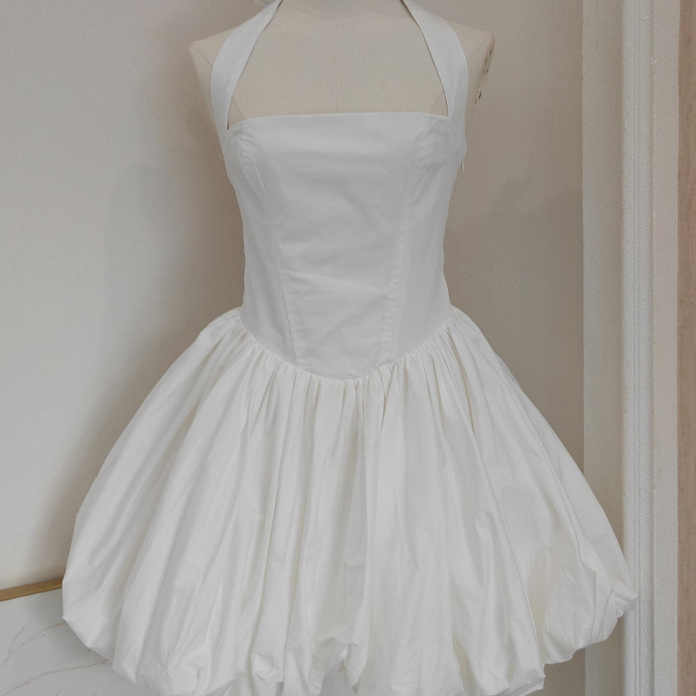 
                      
                        Halter Neck White Polka Dots A-line Tutu Dress
                      
                    