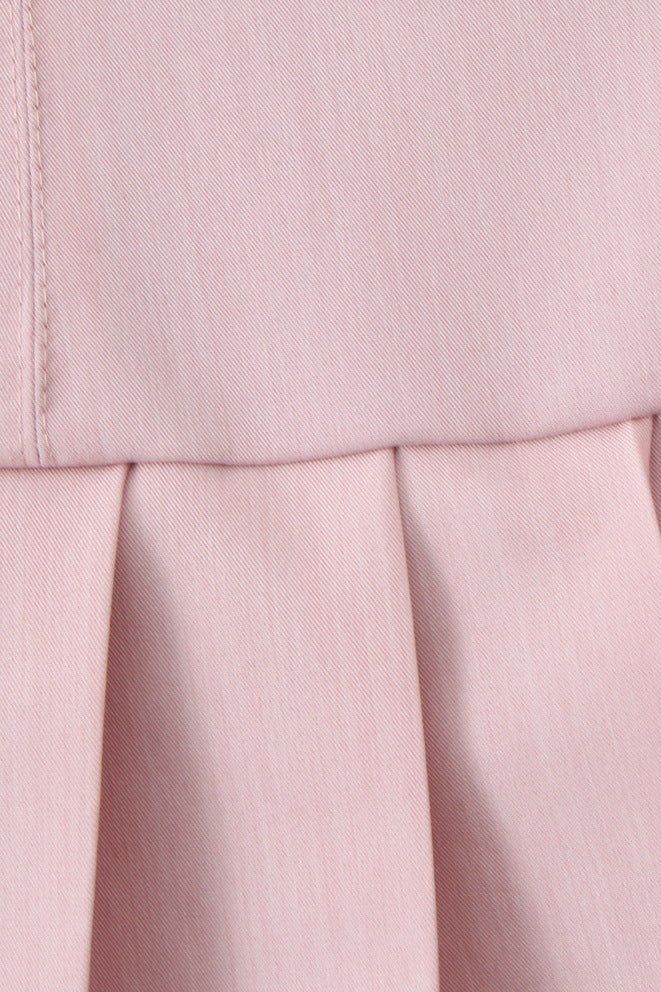 
                      
                        Halter Pink Pleated Tiered A-line Short Dress
                      
                    