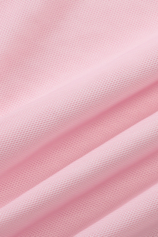 
                      
                        Halter Pink Ruched Tiered Tulle Long Dress
                      
                    