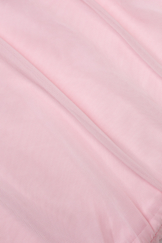 
                      
                        Halter Pink Ruched Tiered Tulle Long Dress
                      
                    