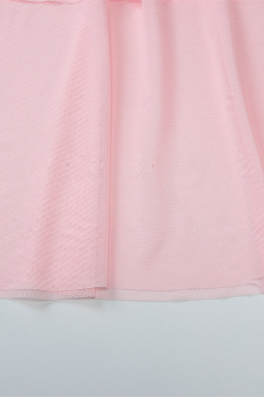
                      
                        Halter Pink Ruched Tiered Tulle Long Dress
                      
                    