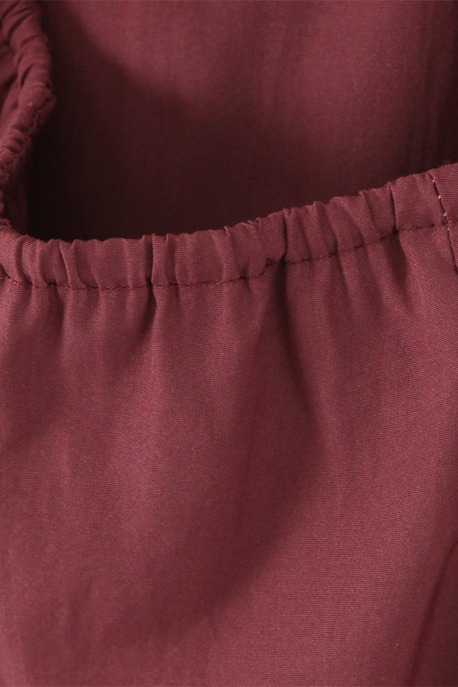 
                      
                        Halter Wine Red Ruffle Tiered A-line Short Dress
                      
                    
